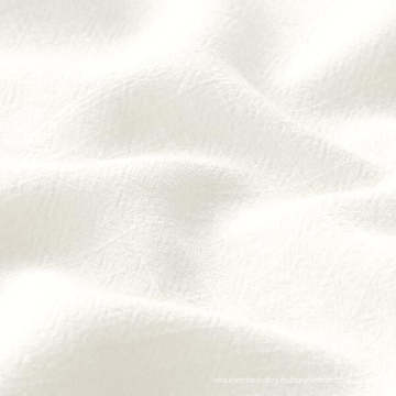 Fireproof White Viscose Linen Fabric para vestidos